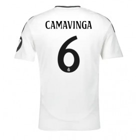 Pánské fotbalový oblečení Real Madrid Eduardo Camavinga #6 Domácí košile 2024-25 Krátkým Rukávem